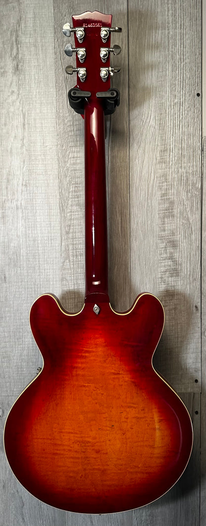 full back of Used 1983 Gibson ES-335 Cherry Sunburst w/case TSS3477
