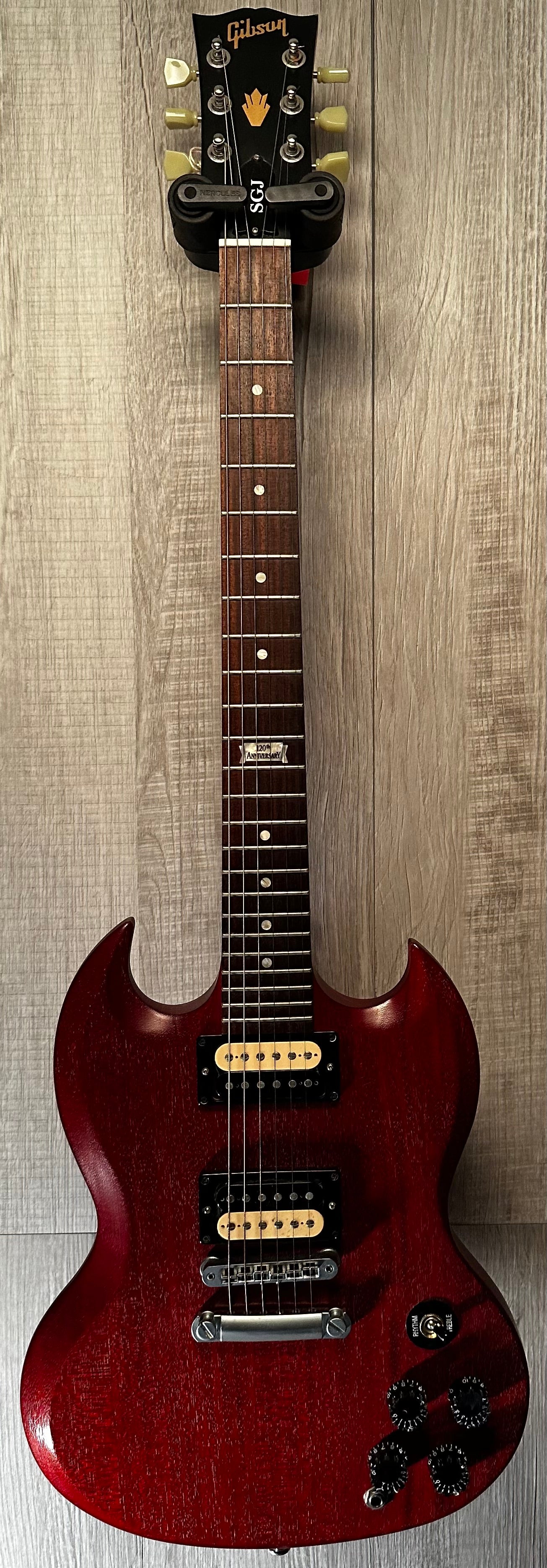 Full body view of Used 2014 Gibson SGJ 120th Anniversary Satin Cherry 