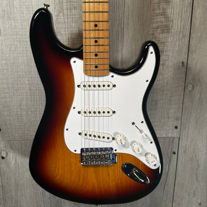 Front view of Used 2014 Fender 70s Stratocaster MN 3 Color Sunburst 