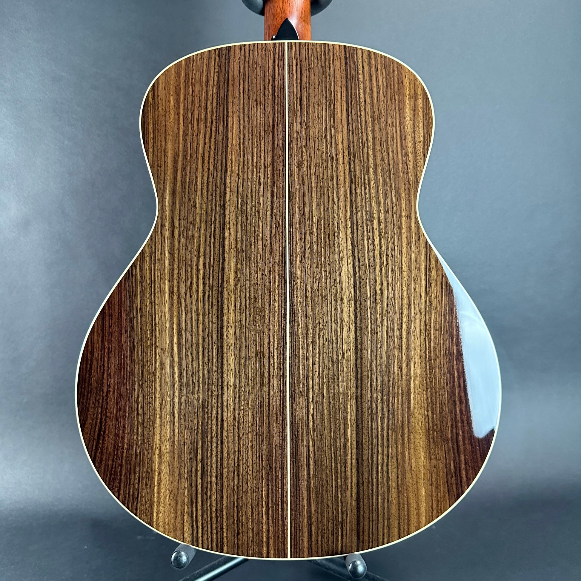 Back of body of Used Taylor 858e 12 String Builder's Edition.