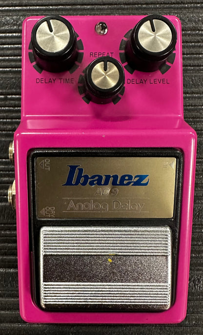 Top down of Used Vintage 1984 Ibanez AD-9 Analog Delay Pedal TSS2760.