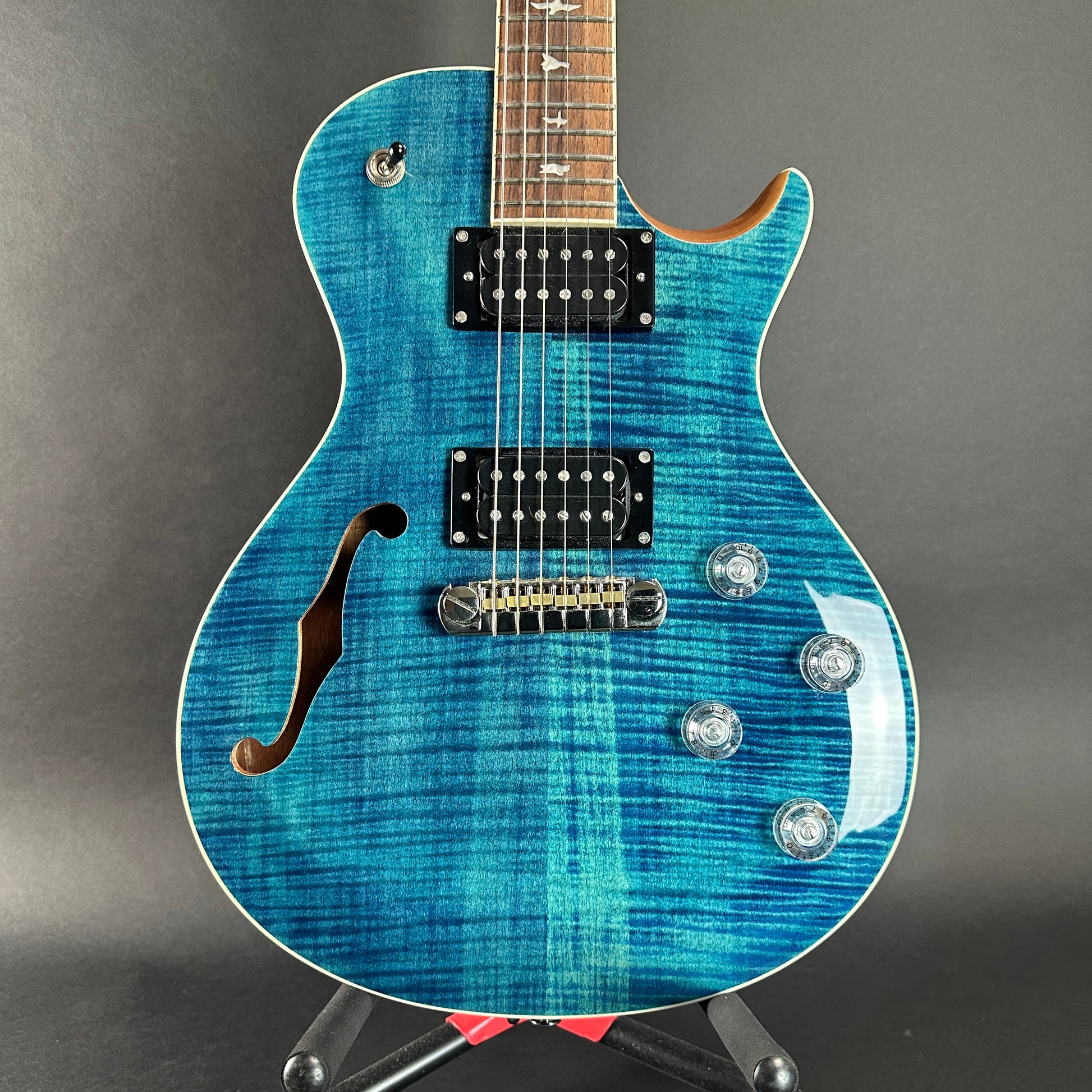 Front of Used PRS SE Zach Myers Blue.