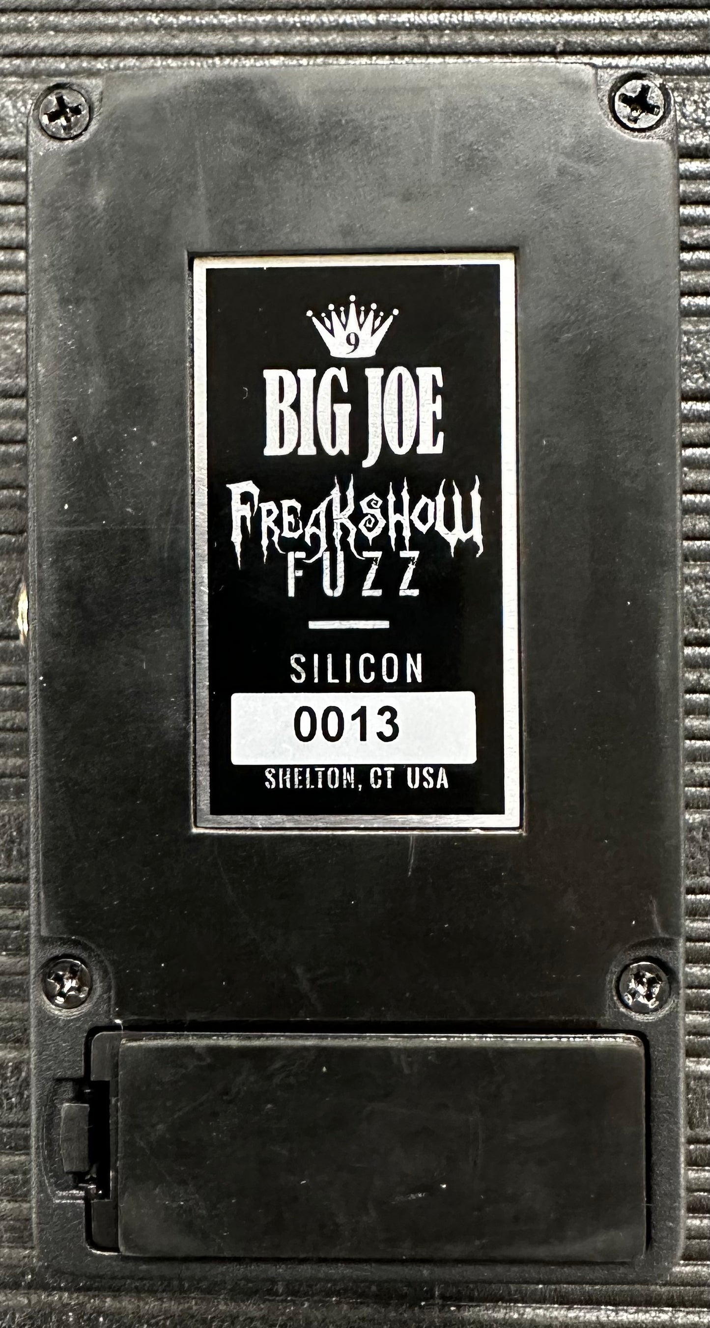 Back view of Used Big Joe Stomp Box Co Freak Show Silicon Fuzz Pedal