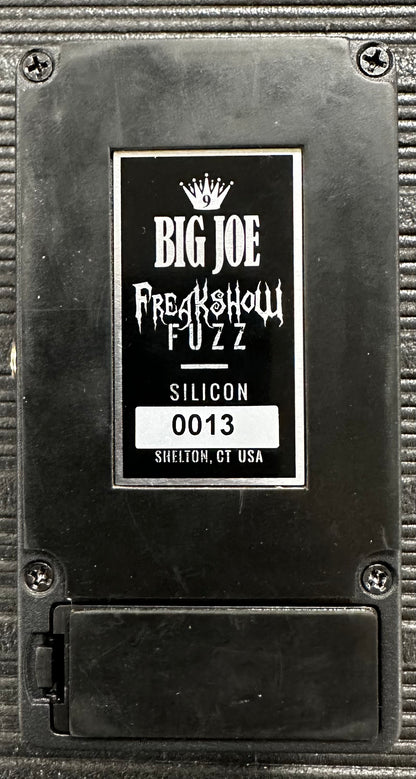 Back view of Used Big Joe Stomp Box Co Freak Show Silicon Fuzz Pedal