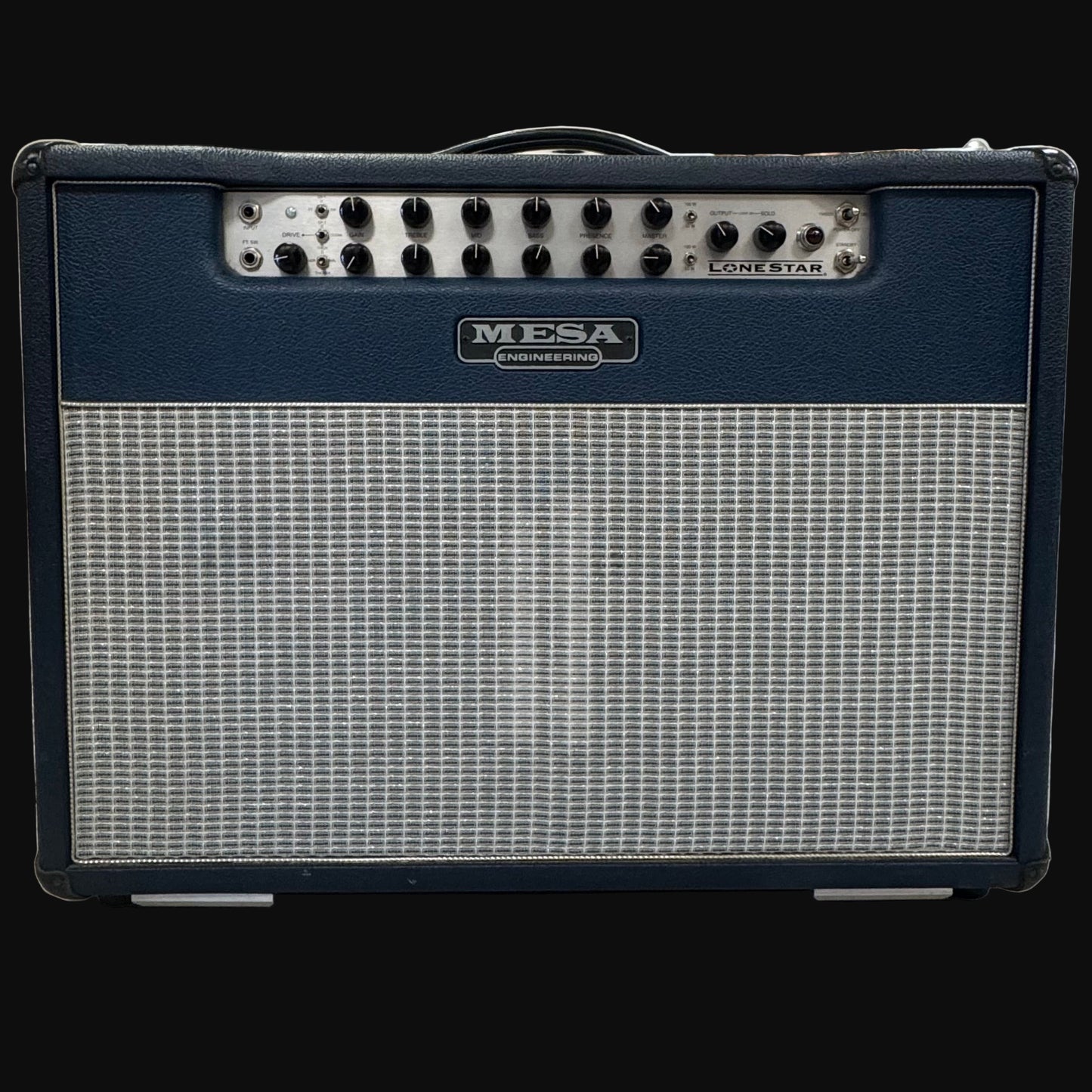 Front of Used Mesa Lone Star Two Channel 100w 2x12 Guitar Combo Amp w/cover TSS6347