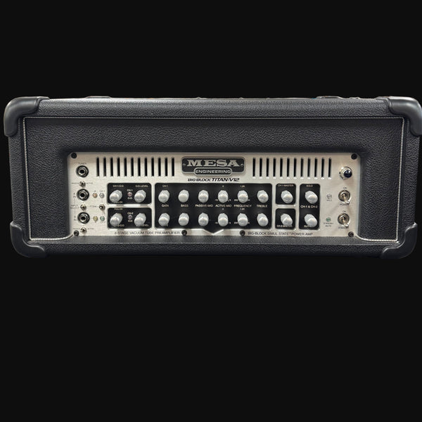 Front of Used Mesa Big Block Titan V12 1200w Bass Head TSS6348