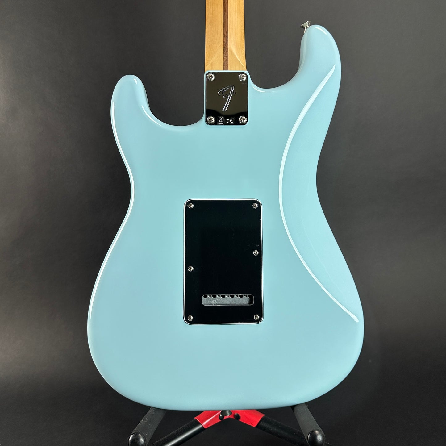 Back of body of Used Fender FSR Player Strat HSS Sonic Blue.