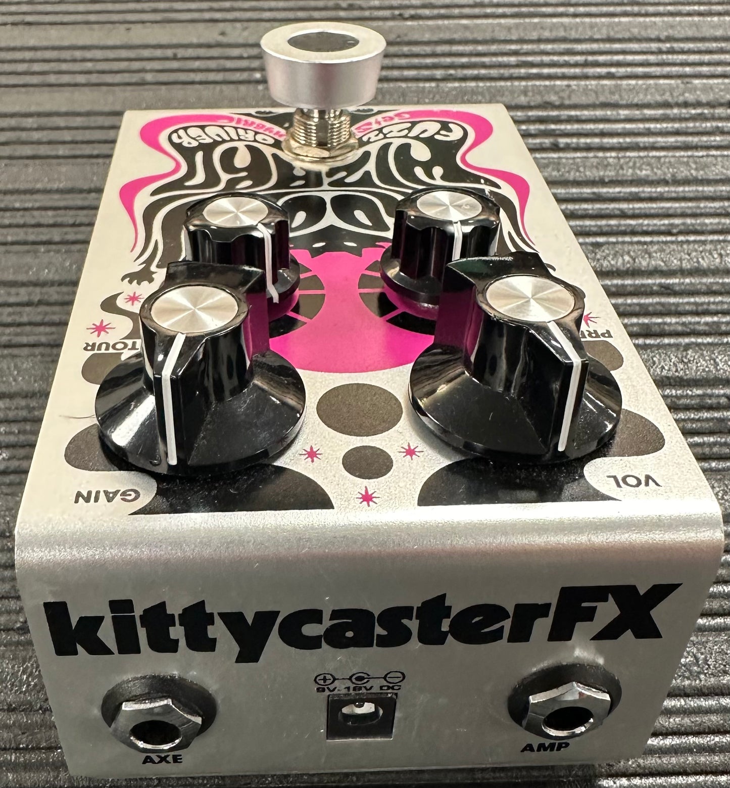 Back of Used Kittycaster FX Groovy Wizard Fuzz Driver Fuzz Pedal TSS3507