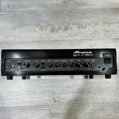 Front of Used Ampeg SVT-7 Pro 1000 Watt Bass Amp Head TSS2727.