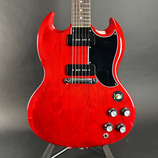 Front of body of Used Gibson SG Special Cherry.