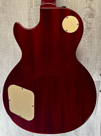 Back view of 2012 Epiphone Les Paul Standard Pro Cherry Red w/bag 