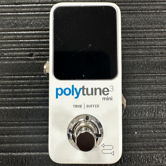 Top view of Used TC Electronic Polytune 3 Mini Tuner Pedal w/Box 