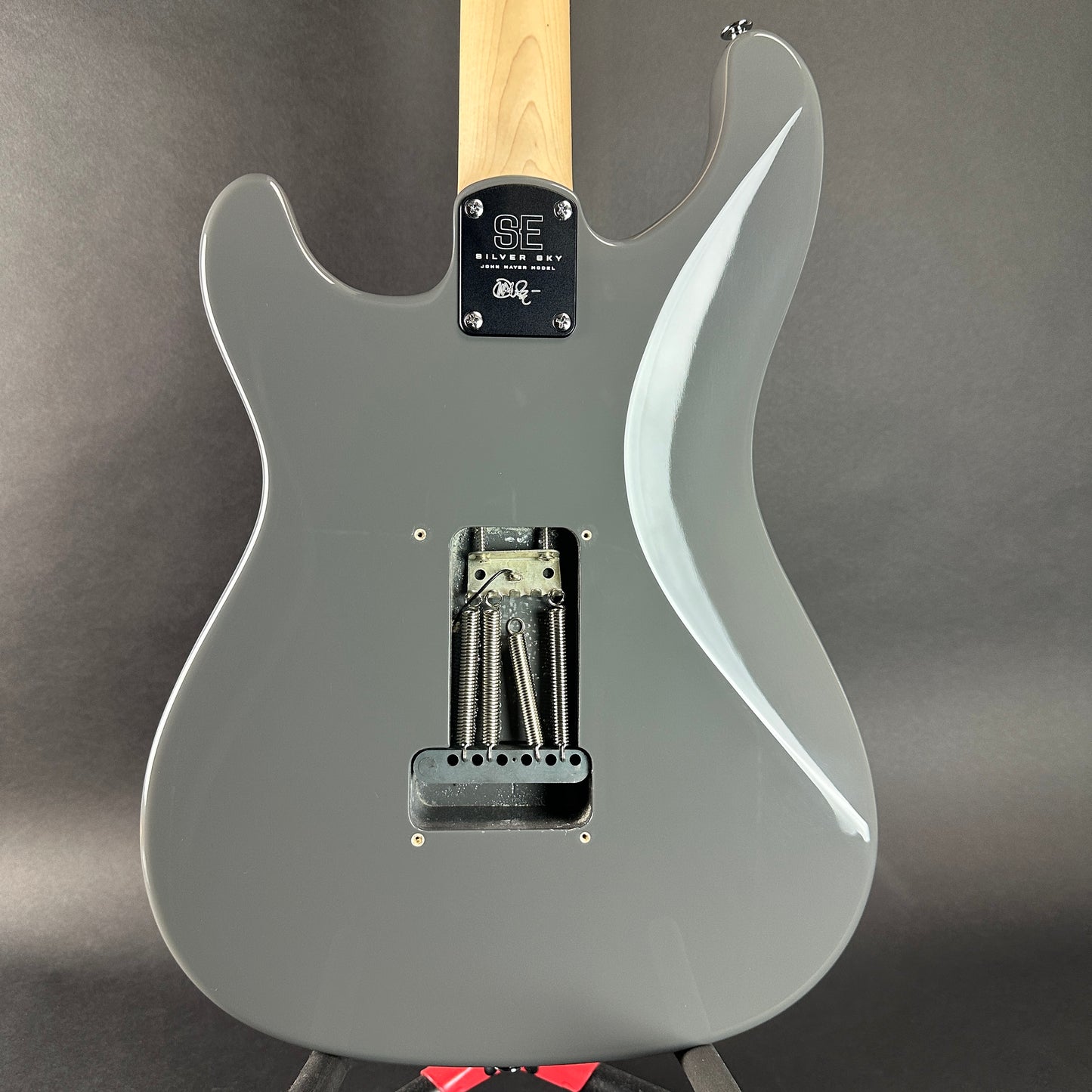 Back of Used PRS SE Silver Sky Stone Gray.