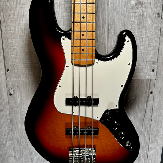 Used 2009 Fender Standard MIM Jazz Bass 3-Tone Sunburst w/bag TSS2547