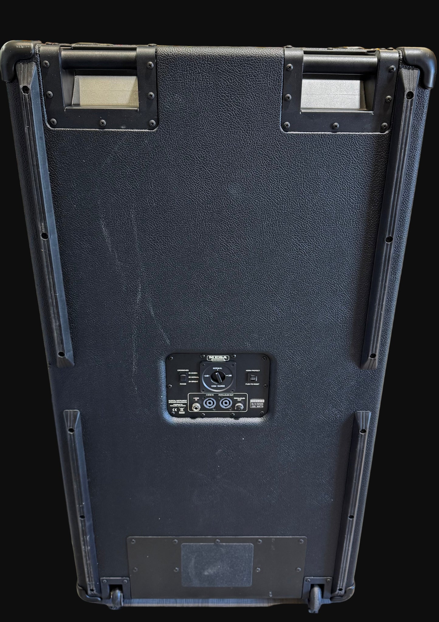 Back of Used Mesa Powerhouse 8x10 Bass Cabinet TSS6349
