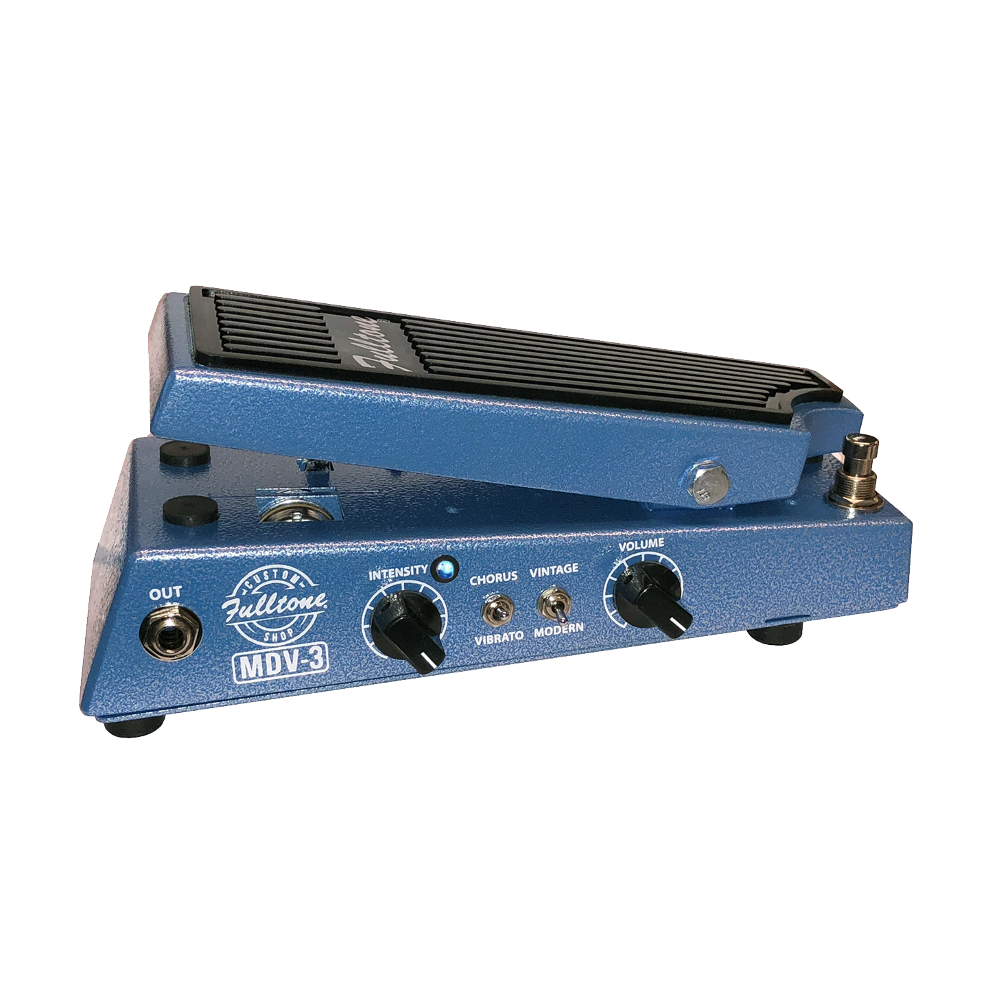 Front side angle of Fulltone Custom Shop Mini-Deja'Vibe3 v2.