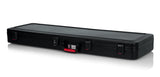 Full frontal of Gator GTSA-GTRBASS TSA Series ATA Molded Polyethylene Bass Case placed down.