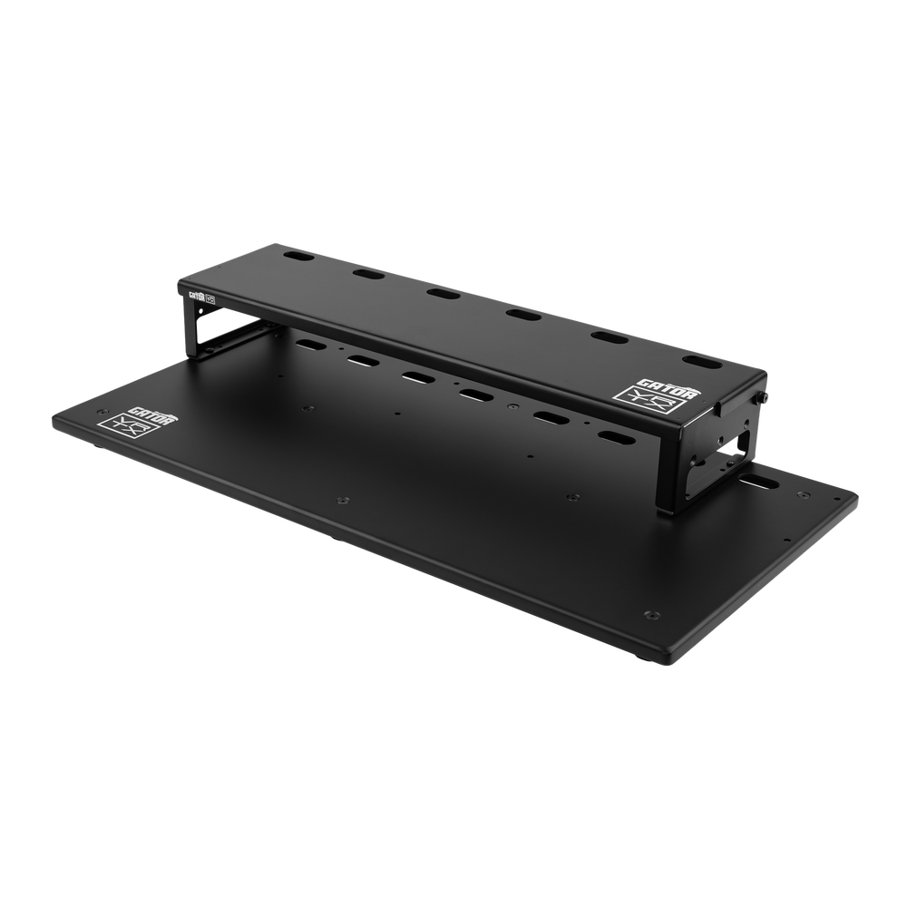 Right angle of Vertex By Gator Tour Compact 27" x 13" Pedalboard & Riser.