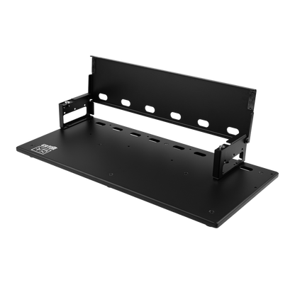 Vertex By Gator Tour Compact 27" x 13" Pedalboard & Riser opened.