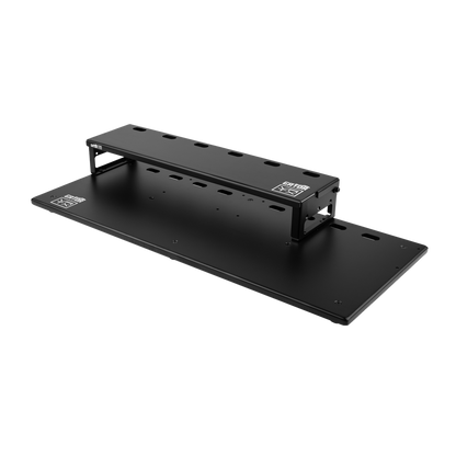 Front right angle of Vertex By Gator Tour Elite 31" x 13" Pedalboard & Riser.