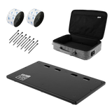 Vertex By Gator Travel Lite 17 x 10 Pedalboard and accessories.