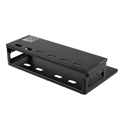 Back right angle of Vertex By Gator Travel Lite 17" x 10" Pedalboard and Riser.