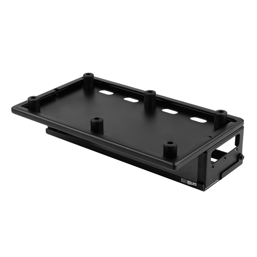 Vertex By Gator Travel Lite 17" x 10" Pedalboard and Riser upside down.