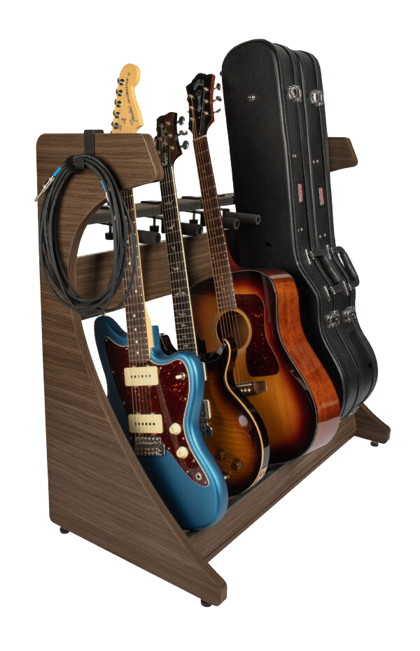 Gator Frameworks Elite 5 Electric/Acoustic Guitar Rack Dark Walnut Bro