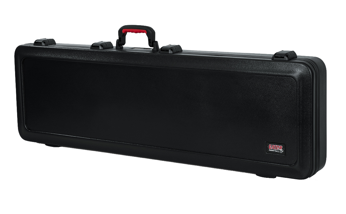 Full frontal of Gator GTSA-GTRBASS TSA Series ATA Molded Polyethylene Bass Case closed.