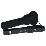 Front of Gator GW-LPS Deluxe Wood Case for Single-Cutaway Guitars.