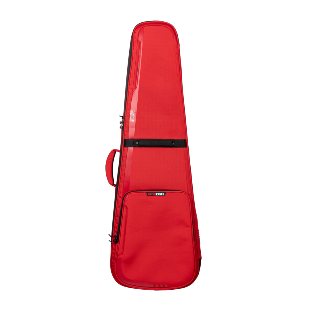Front of Gator ICON Limited 25th Anniversary Bag for Electric Guitars Red.