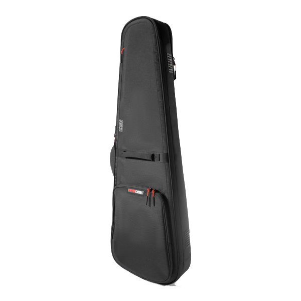 Front right angle of Gator ICON Series Bag for Electric Guitars Black.