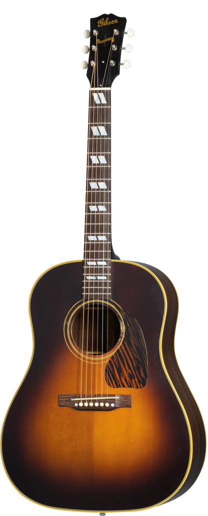 Full frontal of Gibson 1942 Banner Southern Jumbo Light Aged Vintage Sunburst.