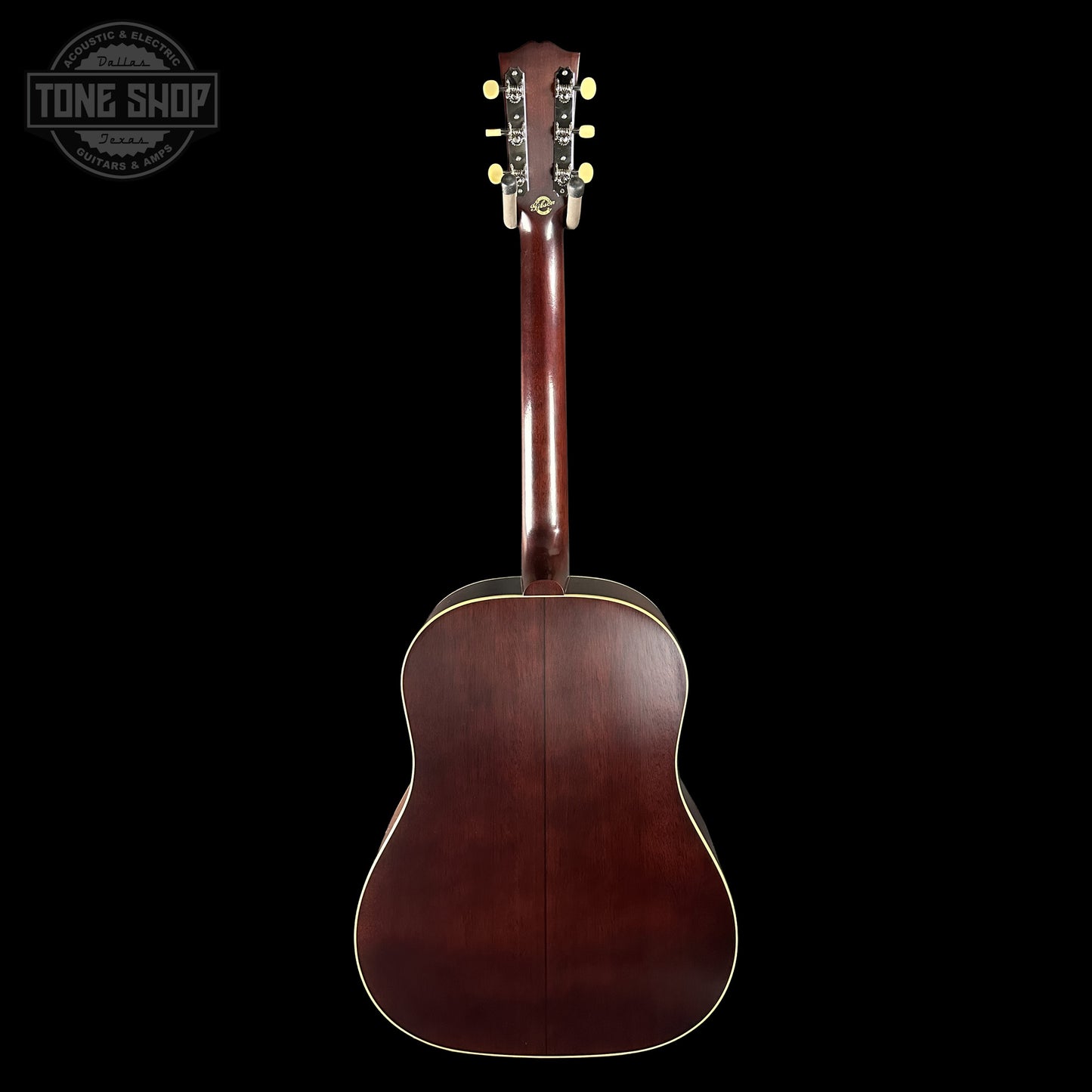 Back of Gibson Custom Dealer Select 1942 J-45 Historic Sinker Mahogany 23205028.