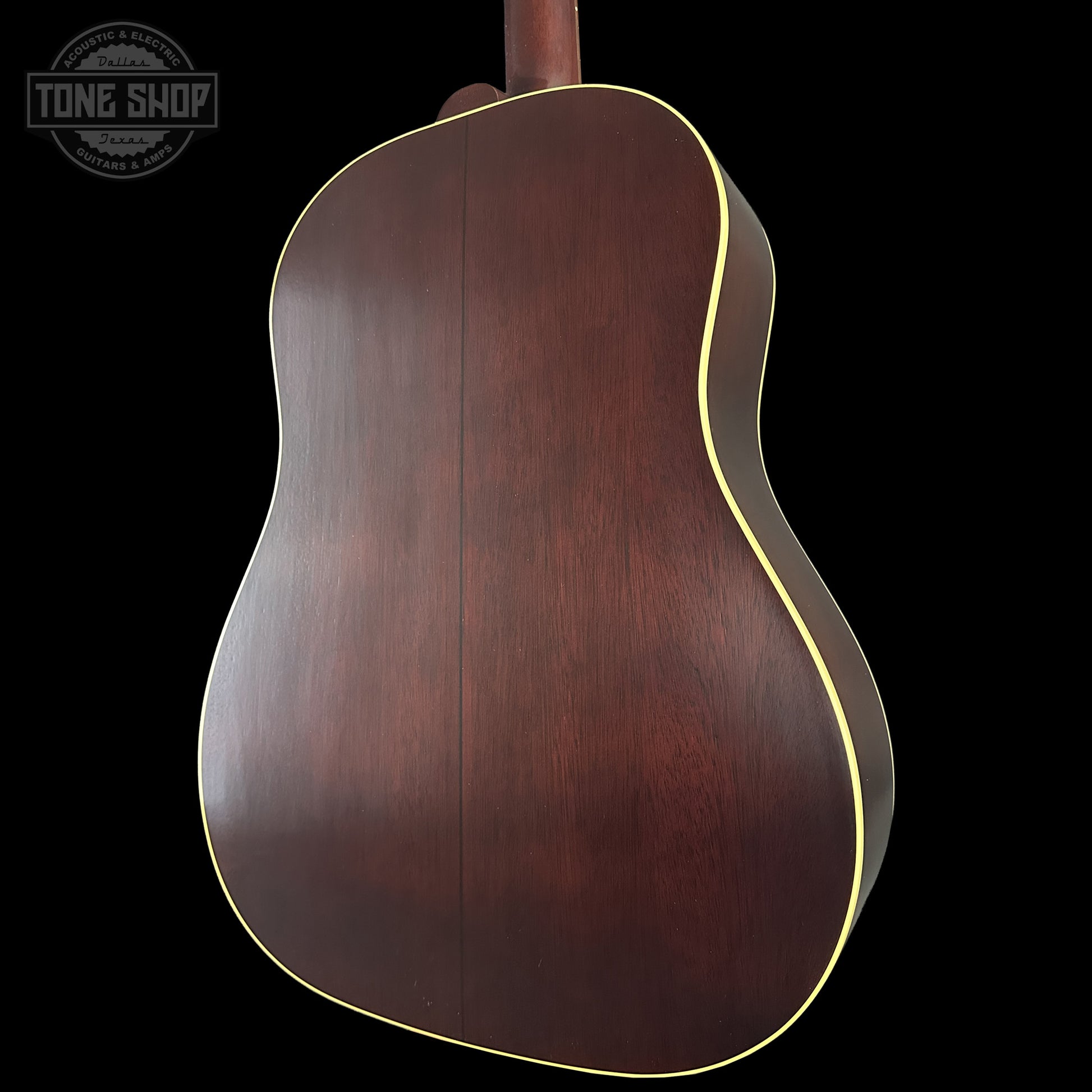 Back right angle of Gibson Custom Dealer Select 1942 J-45 Historic Sinker Mahogany 23205028 body.