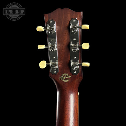 Back of Gibson Custom Dealer Select 1942 J-45 Historic Sinker Mahogany 23205029 headstock.