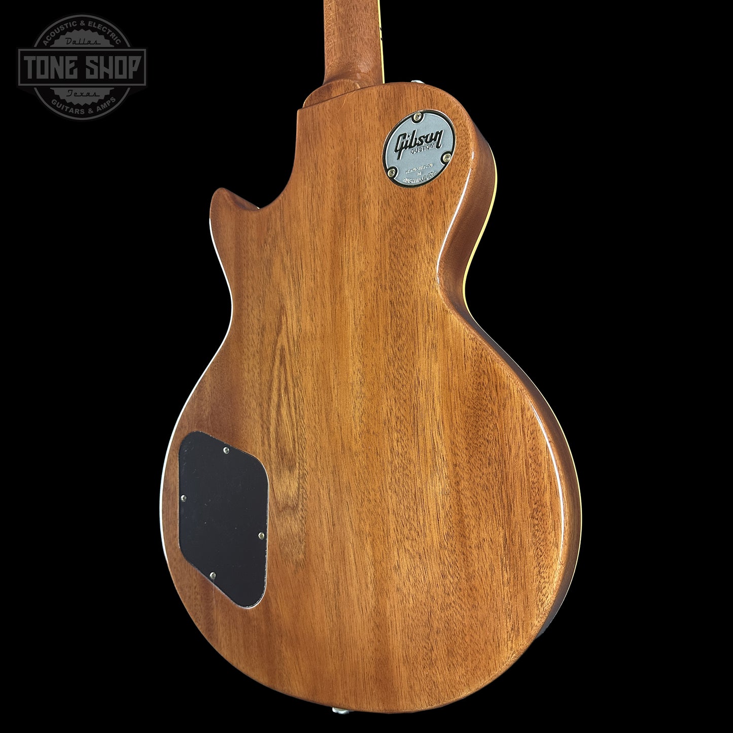 Back right angle of Gibson Custom Dealer Select 1956 Les Paul Double Gold Bigsby Ultra Light Aged 65466.