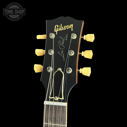 Headstock of Gibson Custom Dealer Select 1956 Les Paul Double Gold Bigsby Ultra Light Aged 65466.