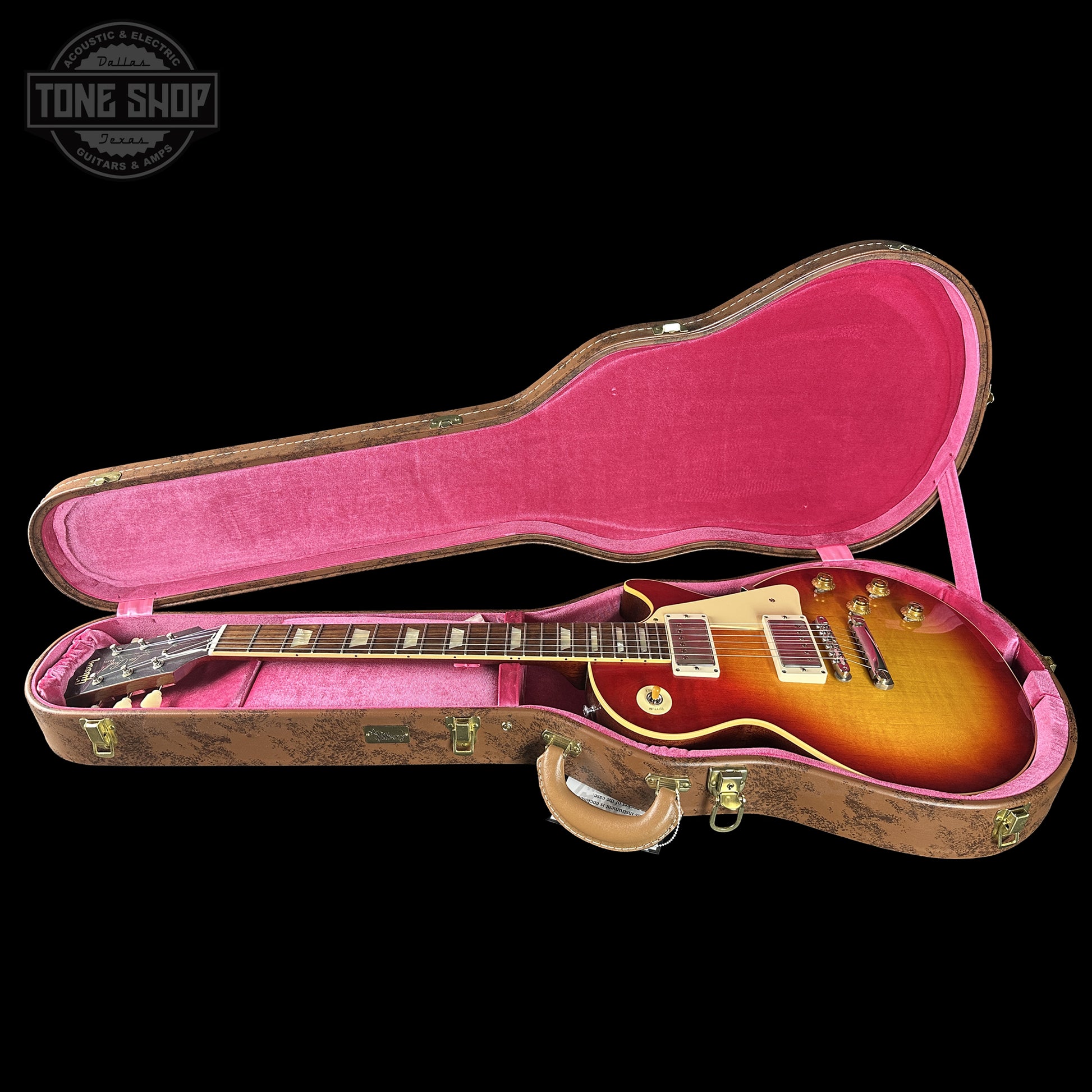 Gibson Custom Dealer Select 1958 Les Paul Chambered Factory Burst VOS 84815 in case.