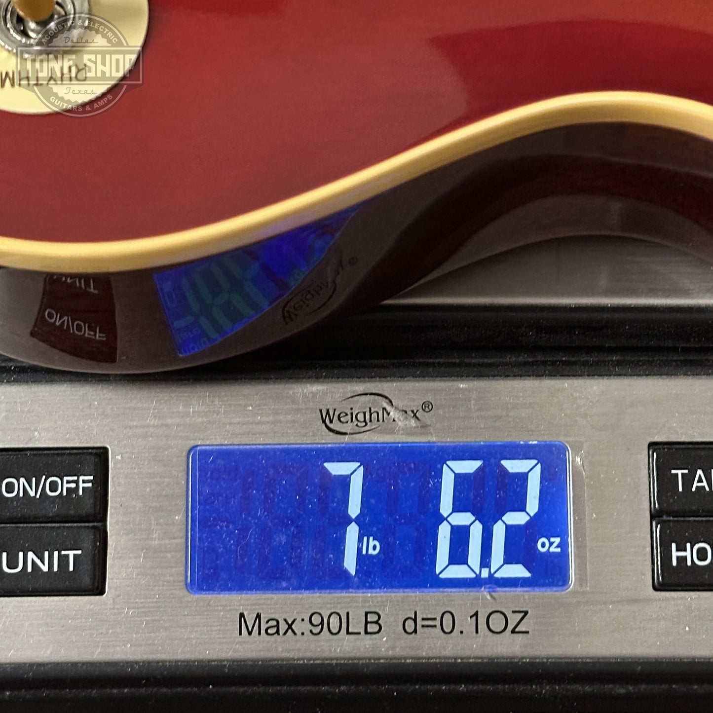 Weight of Gibson Custom Dealer Select 1958 Les Paul Chambered Factory Burst VOS 84815.