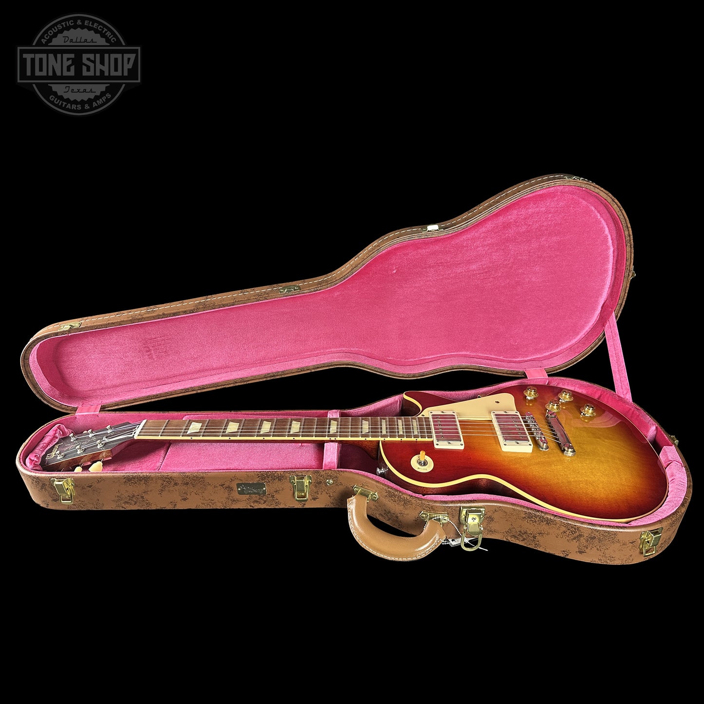 Gibson Custom Dealer Select 1958 Les Paul Chambered Factory Burst VOS 84816 in case.