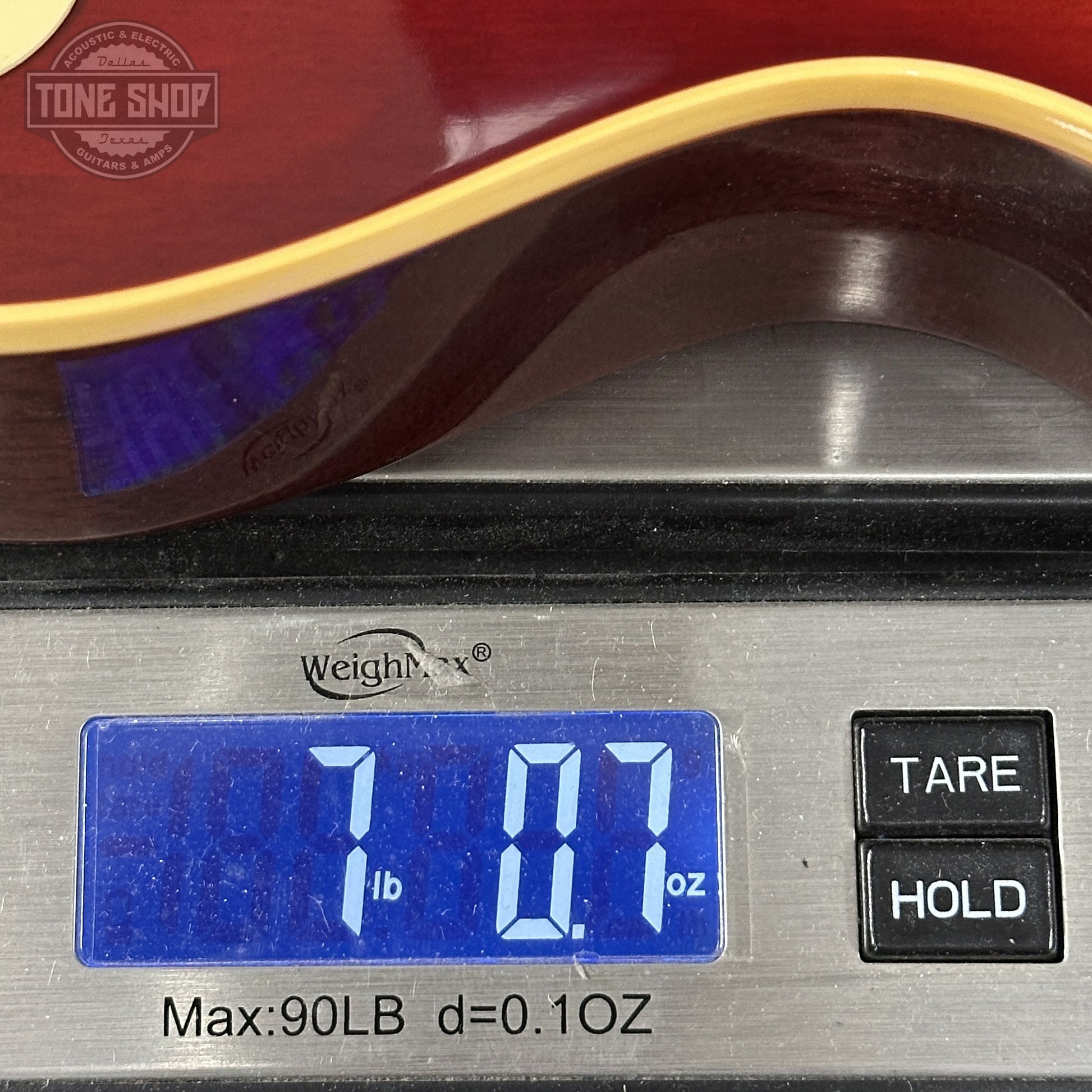 Weight of Gibson Custom Dealer Select 1958 Les Paul Chambered Factory Burst VOS 84816.