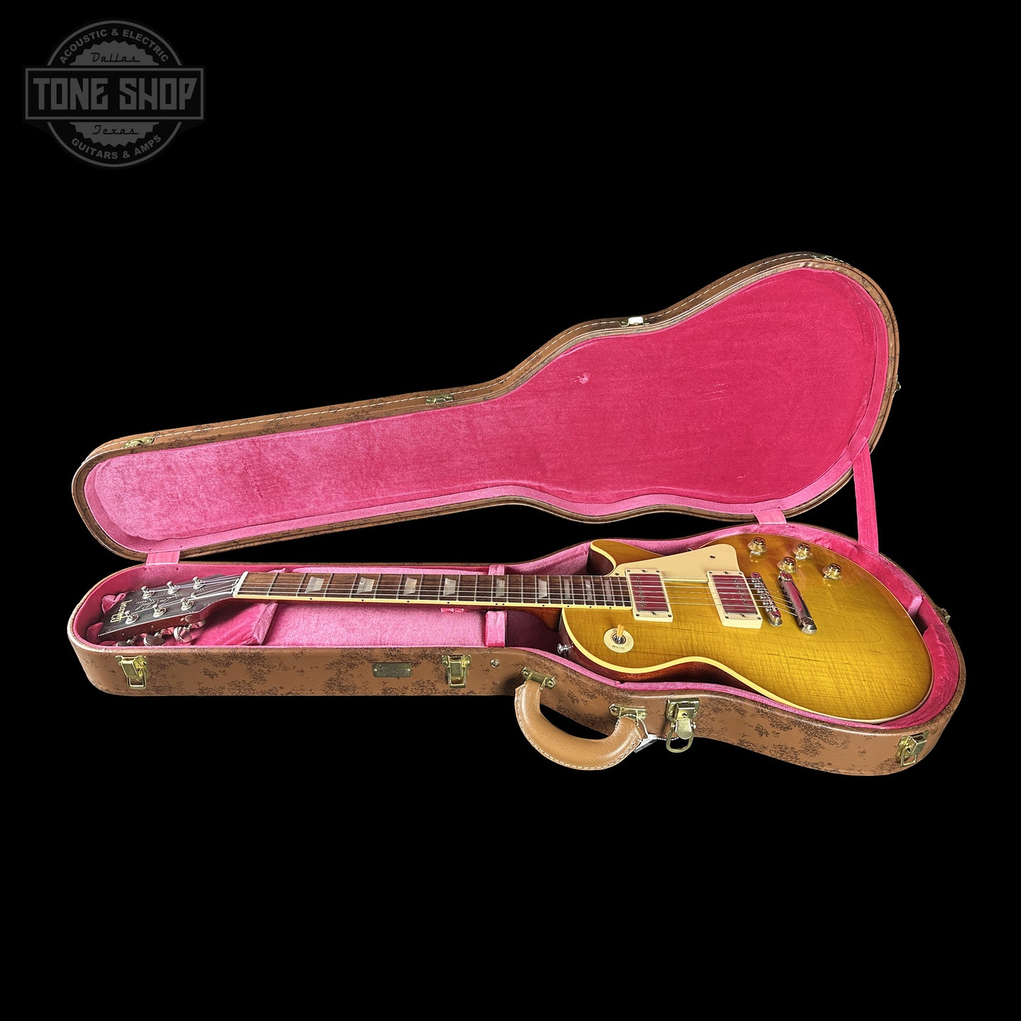 Gibson Custom Dealer Select 1958 Les Paul Chambered Lemon Burst Light Aged 84617 in case.