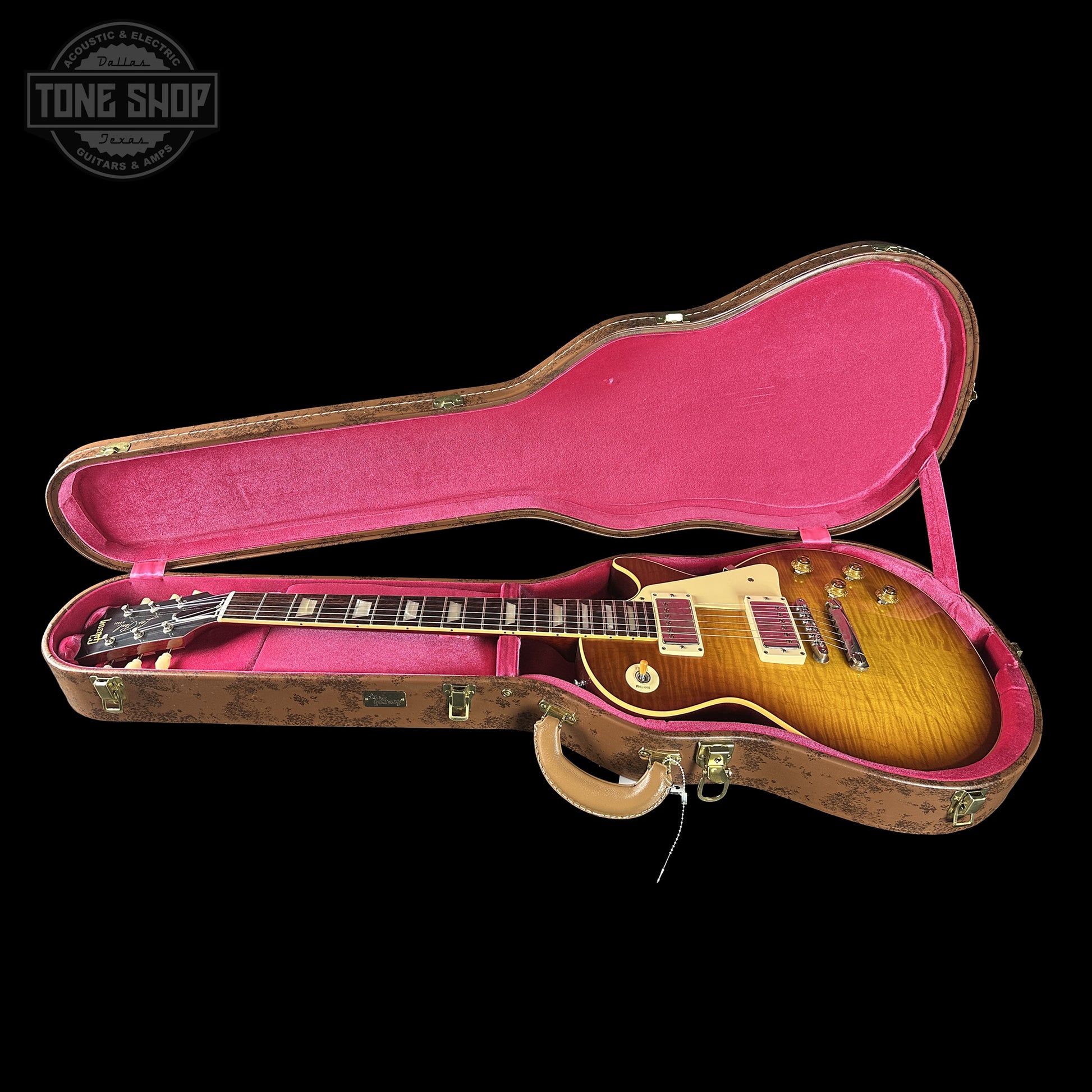 Gibson Custom Dealer Select 1959 Les Paul Chambered Slow Iced Tea Fade Ultra Light Aged 943218 in case.