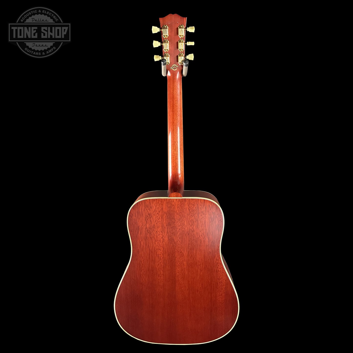 Back of Gibson Custom Dealer Select 1960 Hummingbird Reissue Sinker Heritage Cherry Sunburst 23175197.