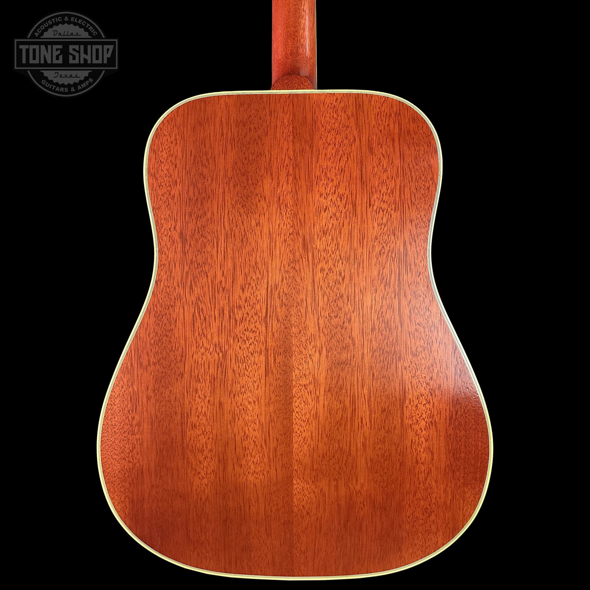 Back of Gibson Custom Dealer Select 1960 Hummingbird Reissue Sinker Heritage Cherry Sunburst 23175199 body.