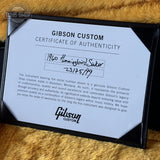 Certificate of Authenticity for Gibson Custom Dealer Select 1960 Hummingbird Reissue Sinker Heritage Cherry Sunburst 23175199.