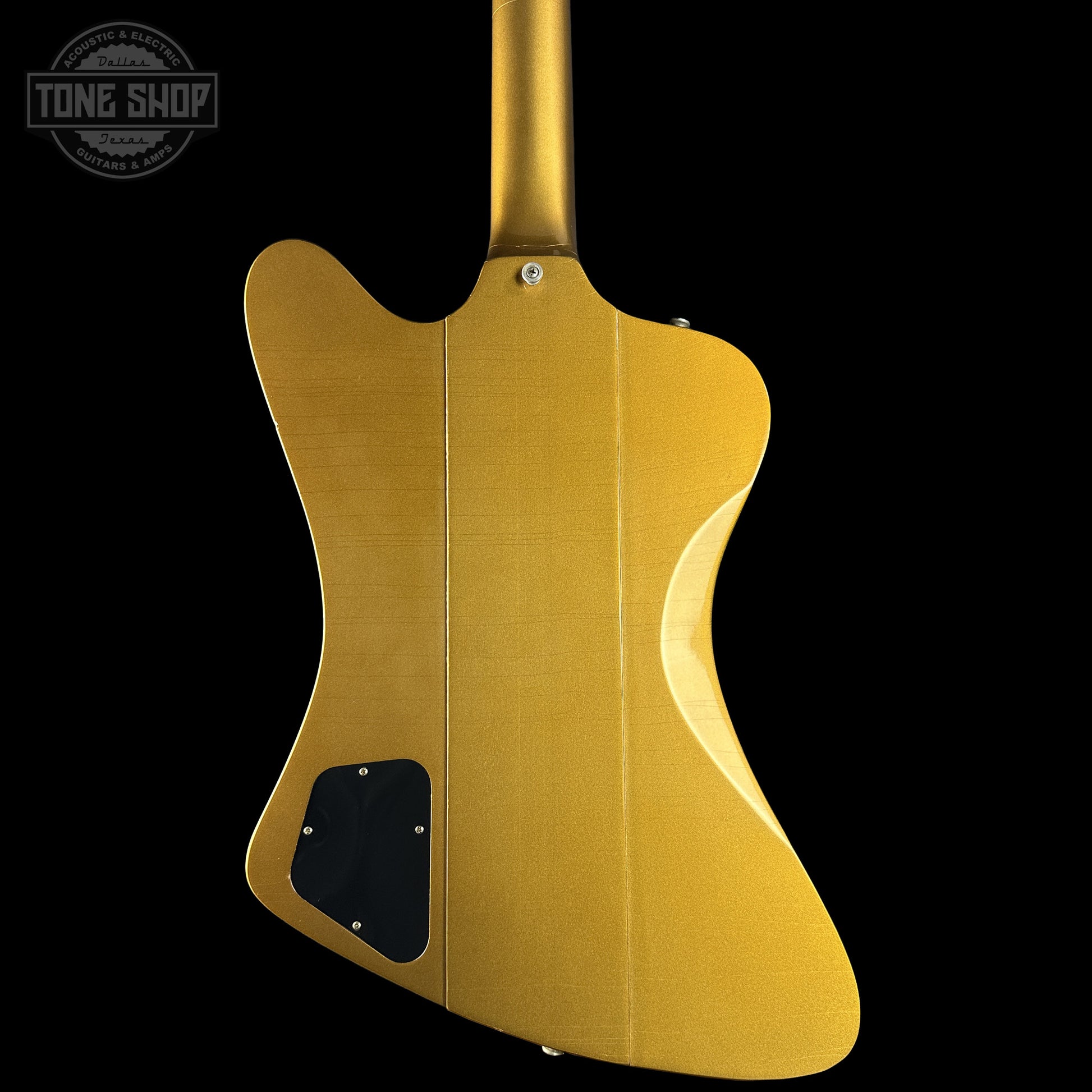 Back of Gibson Custom Dealer Select 1963 Firebird V Double Gold Ultra Light Aged 407683 body.