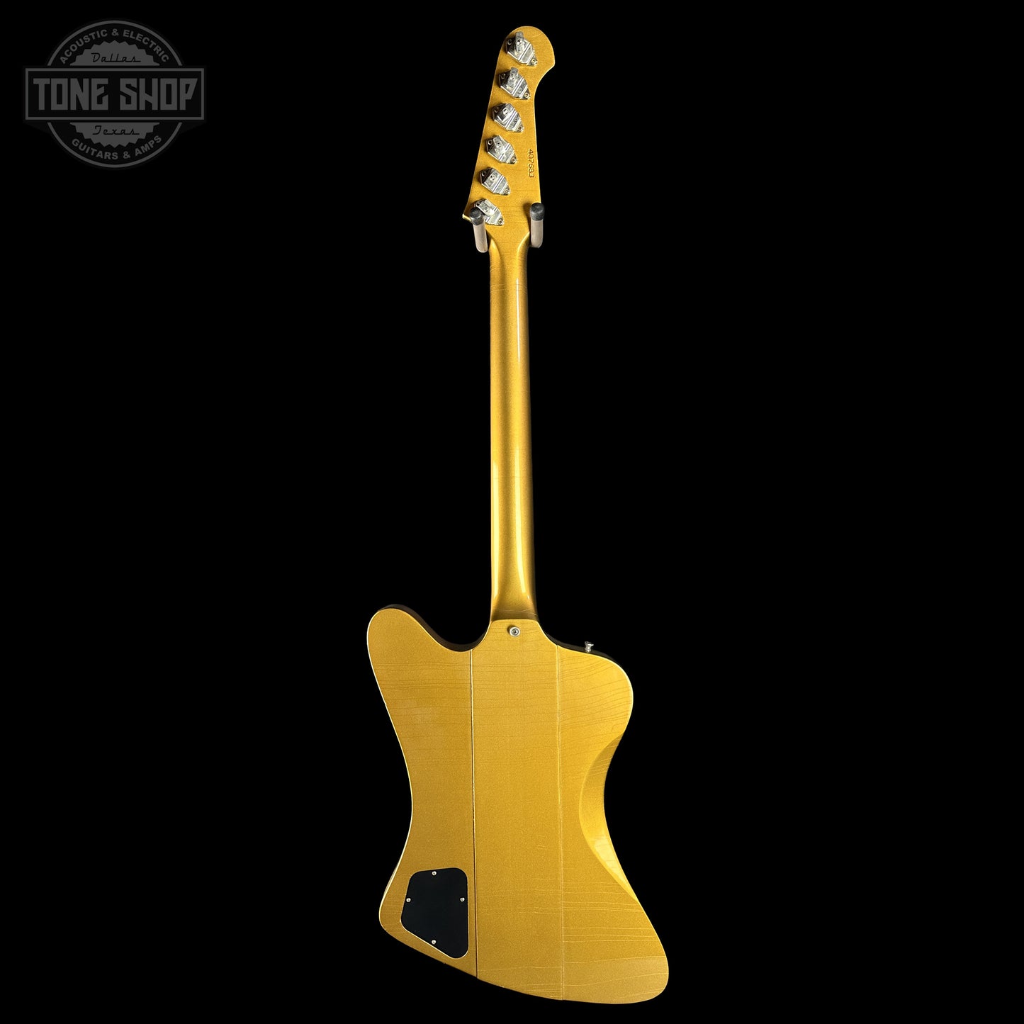Back of Gibson Custom Dealer Select 1963 Firebird V Double Gold Ultra Light Aged 407683.