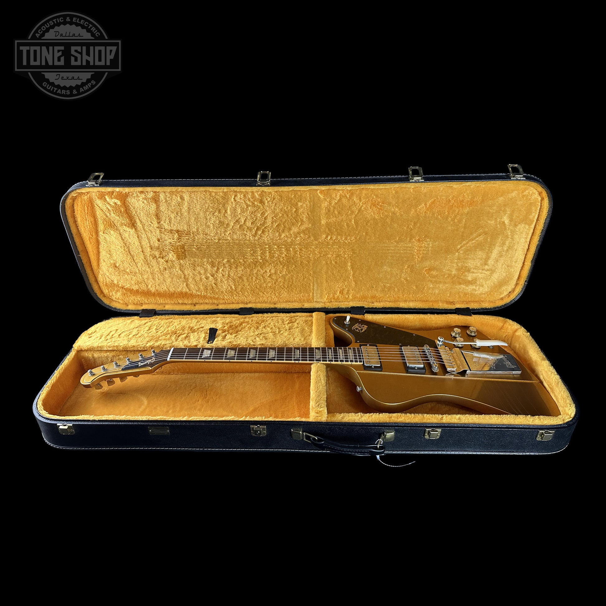 Gibson Custom Dealer Select 1963 Firebird V Double Gold Ultra Light Aged 407683 in case.